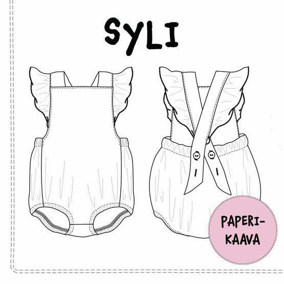 Paperikaava, Syli romper, 50-104 cm