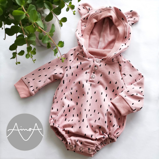 Paperikaava, Metsän väki hupullinen romper, 56-98 cm