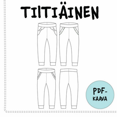 PDF-kaava, Tiitiäinen housut 92-134 cm