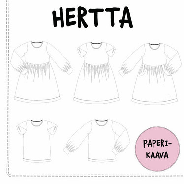 Paperikaava, Hertta mekko ja pusero 92-140 cm