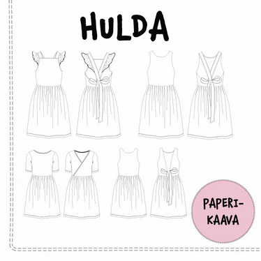 Paperikaava, Hulda mekko 92-140cm