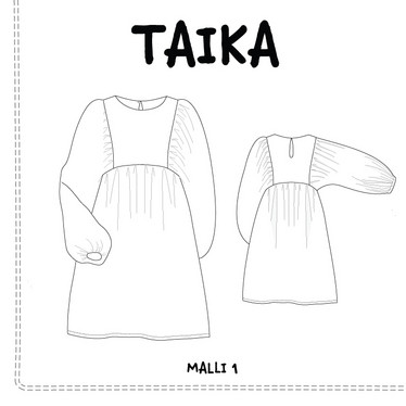 PDF-kaava, TAIKA mekko 92-140 cm