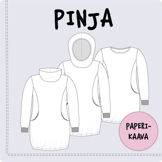 Paperikaava, Pinja, lasten collegetunika 92-164cm