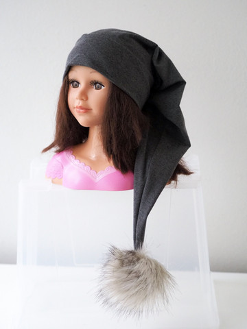Tonttulakki tupsulla, Dark Grey Melange