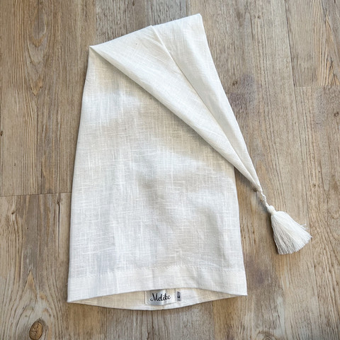Pellava tonttulakki, White