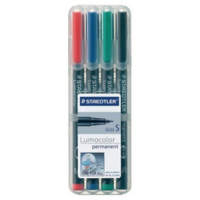 Staedtler Lumocolor 313 huopakynä 0,4mm permanent värilajitelma, 1 kpl=4 kynää
