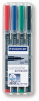 Piirtoheitinkynä Staedtler Lumocolor 317 medium 1 mm 4 väriä/pkt