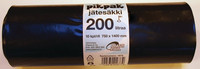 Jätesäkki 200 litraa musta 10 pss / rll
