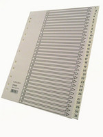 Mylar hakemisto 1-31 A4, harmaa
