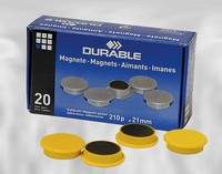 Magneetti 475204 21mm keltainen, 1 kpl=20 magneettia