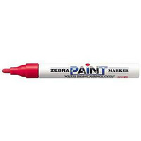 Maalikynä Zebra Paint Marker 2 mm punainen 10kpl