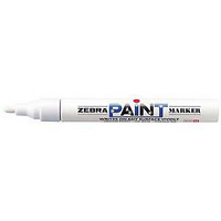 Maalikynä Zebra Paint Marker 2 mm valkoinen 10kpl