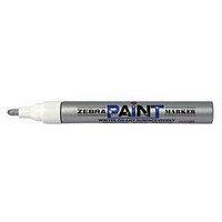 Maalikynä Zebra Paint Marker 2 mm hopea 10kpl