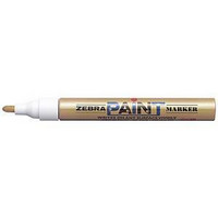 Maalikynä Zebra Paint Marker 2 mm kulta 10kpl