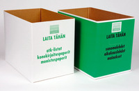 Paperinkeräyslaatikko pahvia vihreä