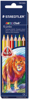 Staedtler Noris Club jumbo 128 puuvärikynä värilajitelma, 1 kpl=6 kynää