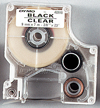 Dymo 40910 D1 teippi 9 mm musta/kirkas