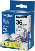 Brother teippi TZ-261 36mmx8m musta/valkoinen