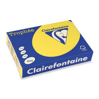 Clairefontaine Trophee 1877 väripaperi A4 80g 500 arkkia, voimakas keltainen