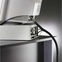 Fellowes kaapelikierre muovinen, musta. Halkaisija 20mm, pituus 2m