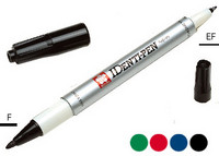 Sakura Identi Pen kaksipäinen huopakynä permanent pyöreä 0,5/1mm musta