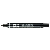 Pentel N50 huopakynä pyöreä 1-2mm permanent musta 12kpl