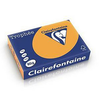 Clairefontaine Trophee 1878 väripaperi A4 80g oranssi, 1 kpl=500 arkkia