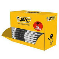 Bic Atlantis Clic kuulakärkikynä mekanismilla 0,32mm musta, 1 kpl=36 kynää