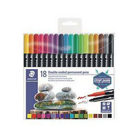 Staedtler kuitukärkikynä 2-päinen, 1 kpl=18 väriä