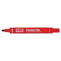 Pentel N50 huopakynä pyöreä 1-2mm permanent punainen 12kpl
