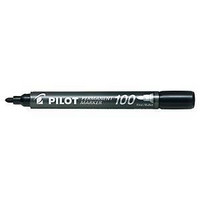 Pilot SCA-100 huopakynä pyöreä permanent musta 12kpl