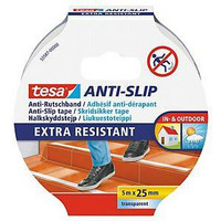 Liukuesteteippi Tesa  Anti-slip teippi 25mm x 5m kirkas