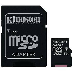 Muistikortti microSDXC 64GB adapterilla