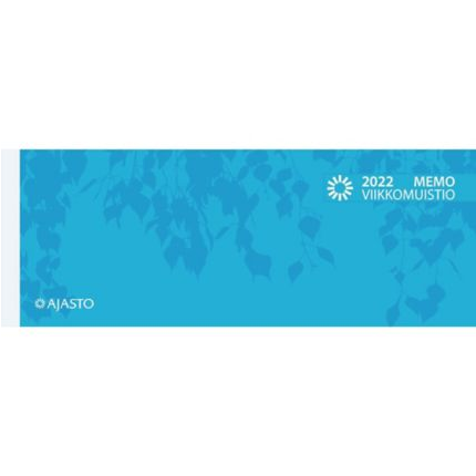 Memo viikkomuistio 255x95mm 2022 sininen