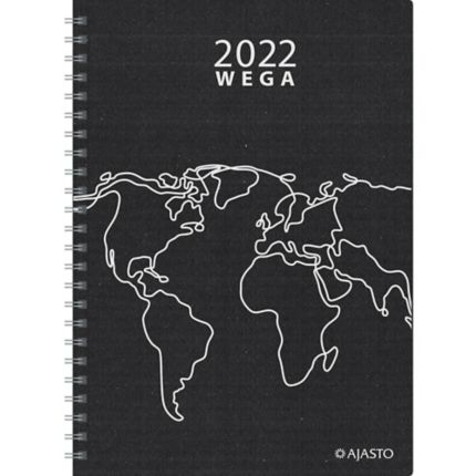 Wega Eko pöytäkalenteri 2022 A5 musta