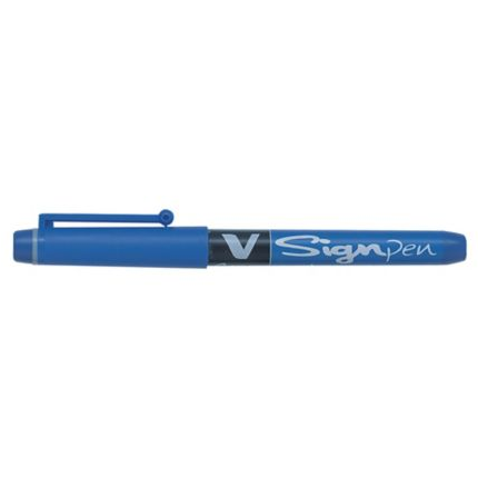Kuitukärkikynä 0,6mm sininen, 12kpl ltk Pilot V Sign Pen