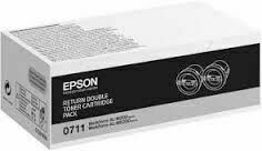 Tuplapakkaus Epson Laserkasetti 0711, Musta 2x2500 sivua
