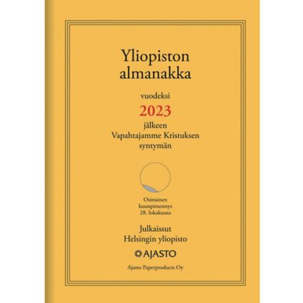 Yliopiston almanakka 2023 suomenkielinen 105 x 148mm