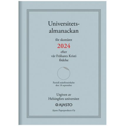 Yliopiston almanakka 2024 ruotsinkielinen 105 x 148mm ruotsinkielinen