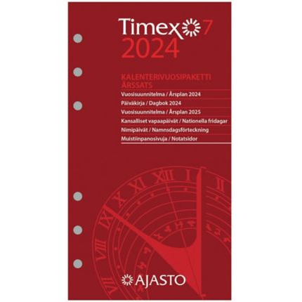 Ajasto Timex 7 2024 vuosipaketti 92 x 168mm