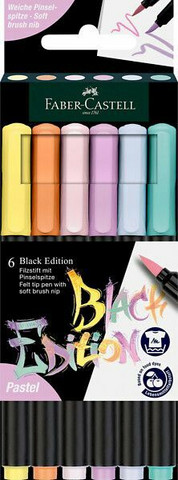 Black Edition sivellinkynä 6 väriä pastelli