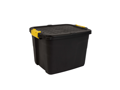 Varastolaatikko Heavy Duty kannella 42 litraa musta