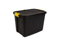 Varastolaatikko Strata Heavy Duty kannella 60 litraa musta