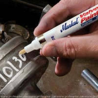 Markal Valve Action Paint Marker valkoinen 12kpl laatikko
