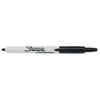 Sharpie fine retractable huopakynä pyöreä 1mm mekanismilla musta 12kpl