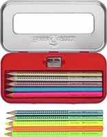 Värikynä Jumbo Grip neon + metallivärit, 10 kpl/sarja