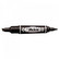 Merkintätussi Zebra McKie permanent marker viisto 4-6mm ja pyöreä 1mm kärki musta