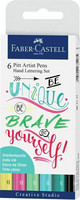Pitt Artist taiteilijakynäsetti Lettering pastelli 6 väriä/sarja