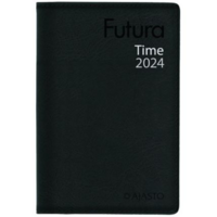 Futura Time 2024 taskukalenteri musta 82 x 128 mm