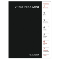 Unika Mini 2024 taskukalenteri musta 105 x 148mm